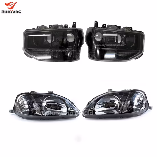 Индивидуальные автомобильные головные светильники, пластиковые литьевые детали, пресс-форма для крышки лампы, пресс-форма для линз